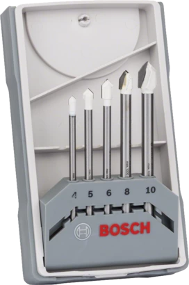 BOSCH	مجموعه من البنط كعب سليندر للسيراميك 5 قطع من 4 : 10 مم	2608587169