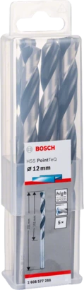 BOSCH	علبة بنط حدادى 5 قطع  قطر 12 مم بوينت تك HSS	2608577288