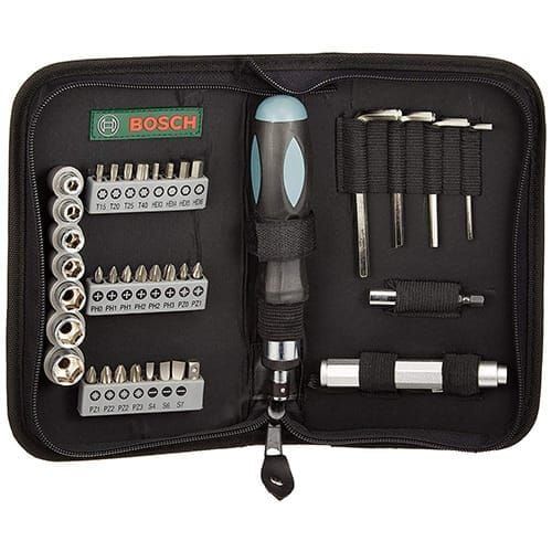 BOSCH	تشكيله من سنون المفكات و اللقم 38 قطعه +مفك	2607019506