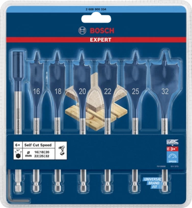 BOSCH	مجموعه من بنط المعلقه 7 قطع من 16 : 32 مم	2608900334