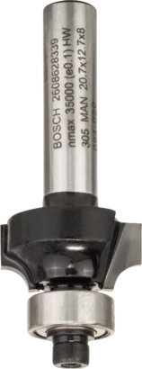 BOSCH	بنطة راوتر لتدوير الحواف قطر 8 مم - اجمالى الطول 53 مم	2608628339