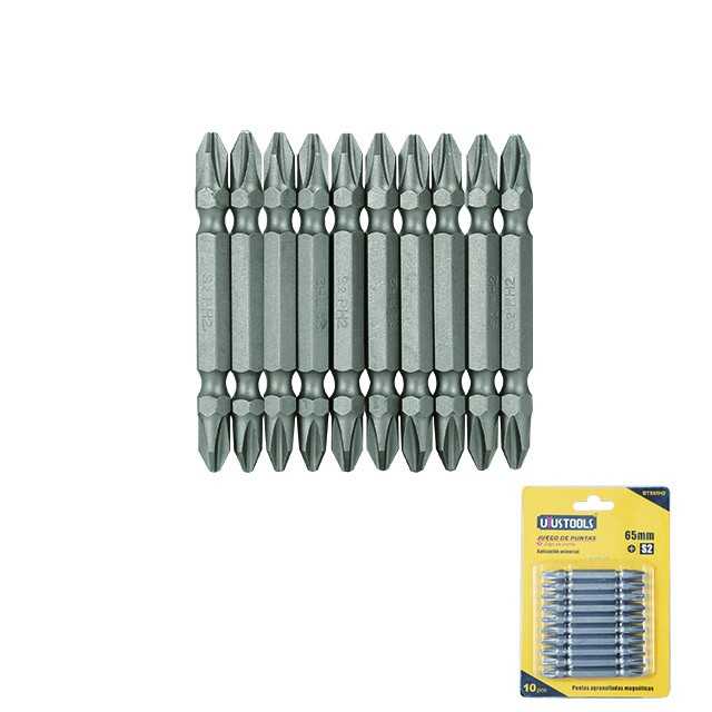 UYUTOOLSBTS65H2طقم سن مفك ناحيتين صليبة 10 ق