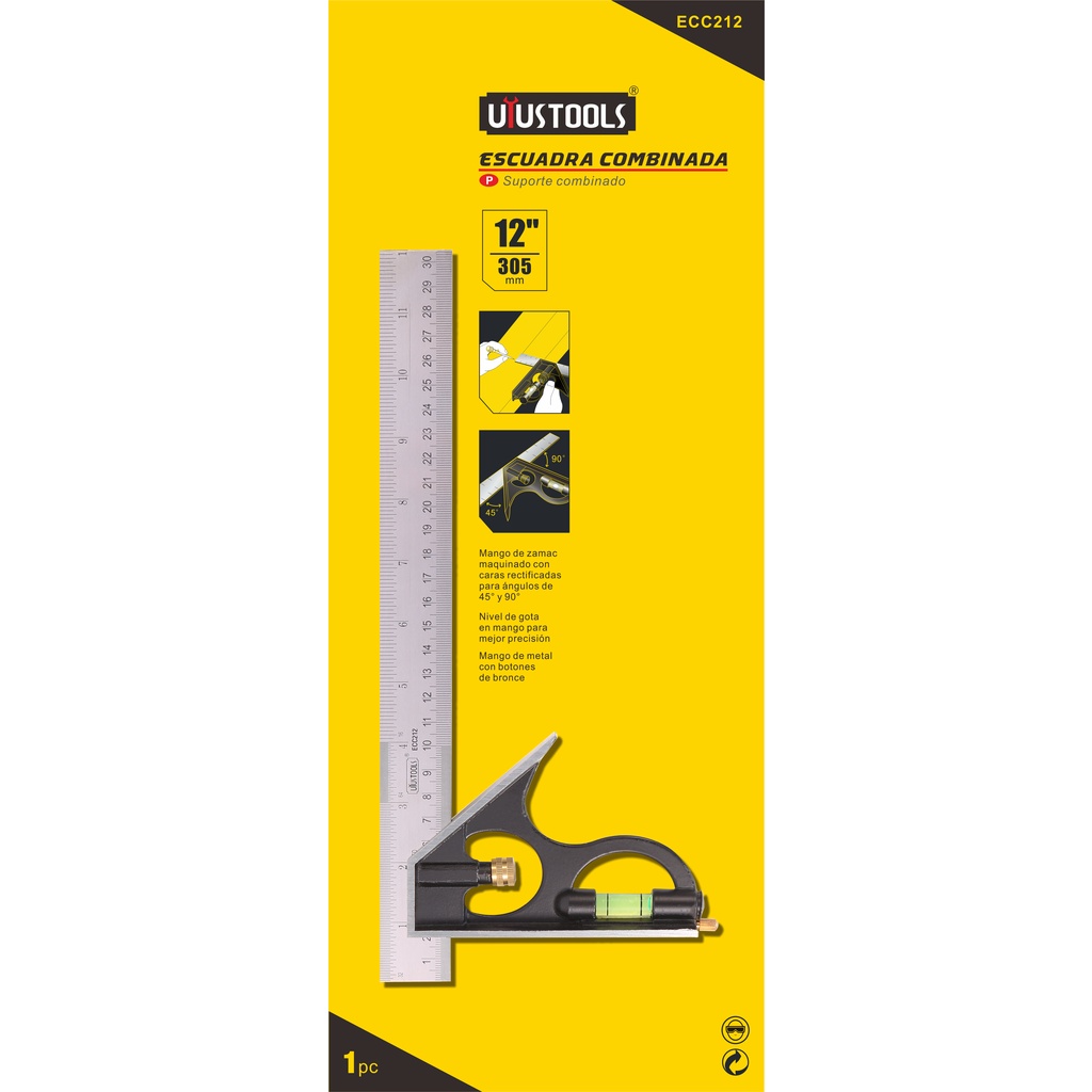 UYUTOOLSECC212زاوية علام متعددة كوستيلا 12 "