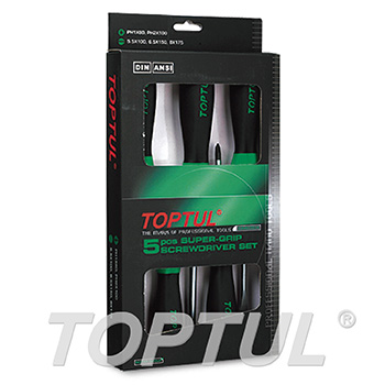 TOPTULGAAE0504طقم مفكات عاده + صليبه 5قطع