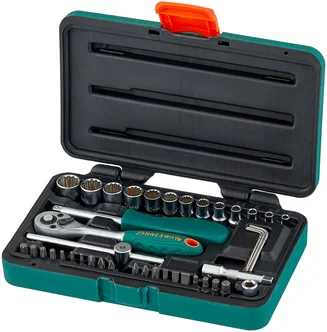 JONNESWAYS68H2141Sطقم لقم رباط 4 : 14 مم وسنون مفك 41 قطعة 1/4 "