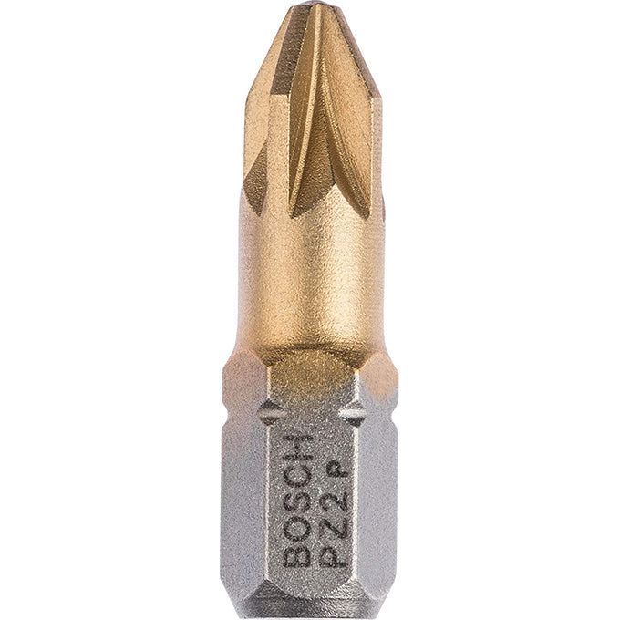 BOSCH	باكت سنون مفكات 10 قطع PZ2 * 25 MM تيتانيوم	2607001594