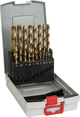 BOSCH	علبة بنط تيتانيوم 19 قطع من 1 مم الى 10 مم	2608587015