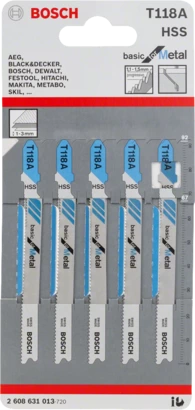 BOSCH	سلاح منشار اركيت للحديد قطعيه مستقيمه 5 قطع T118A	2608631013