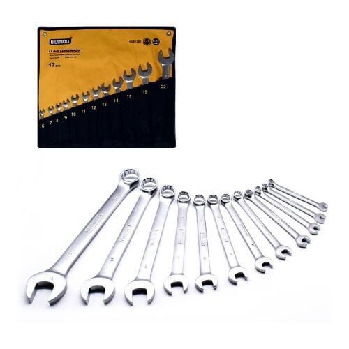UYUTOOLSYOZ12S1طقم مفتاح بلدى مشرشر خدمه شاقه 12 ق 6 - 22MM