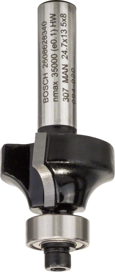 BOSCH	بنطة راوتر لتدوير الحواف قطر 8 مم - اجمالى الطول 53 مم	2608628340